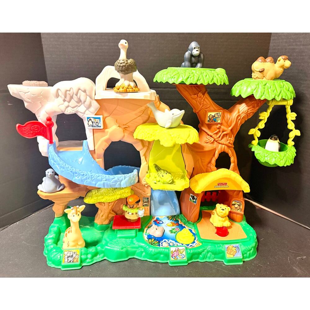 Fisher Price Little People Zoo Talker Jungle 9 animals & zoo keeper sounds music